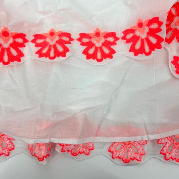 J. Crew Factory Flutter Sleeve Mini Dress Embroidered Hem Detail Size 10 - Picture 4 of 12